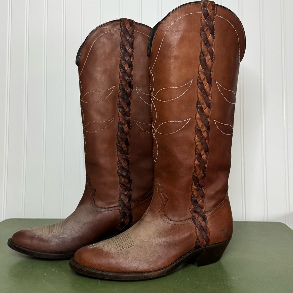 Golden Goose WISH STAR Cowboy Boots w Braided Accents *Handmade in Italy* - Picture 16 of 16